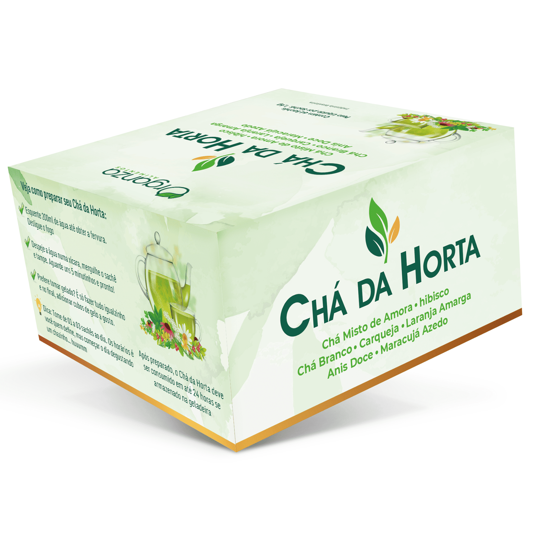 Chá da Horta Caixa com - 64 Sachês - ORGANZA