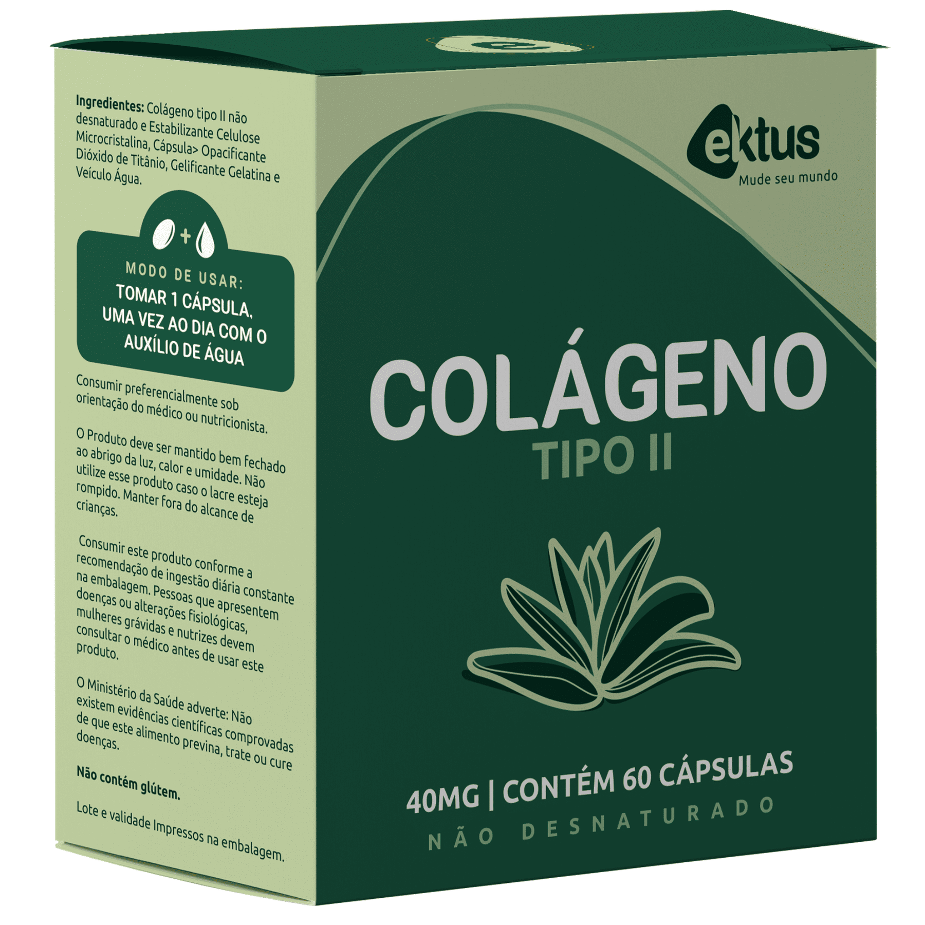 Colágeno Tipo II Ektus – 60 cápsulas