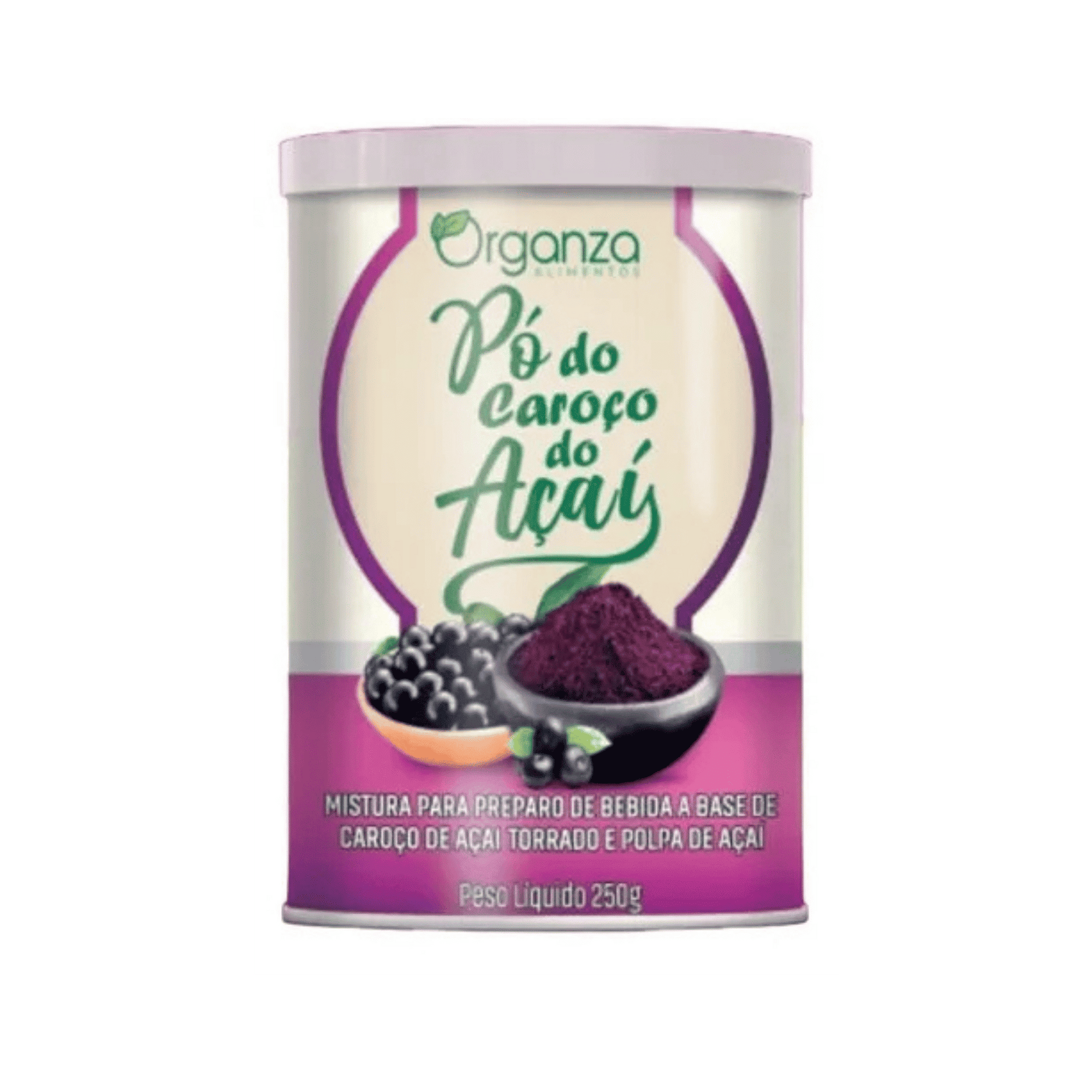 Pó do Caroço do Açaí ORGANZA 200g – Fonte Natural de Fibras e Antioxidantes