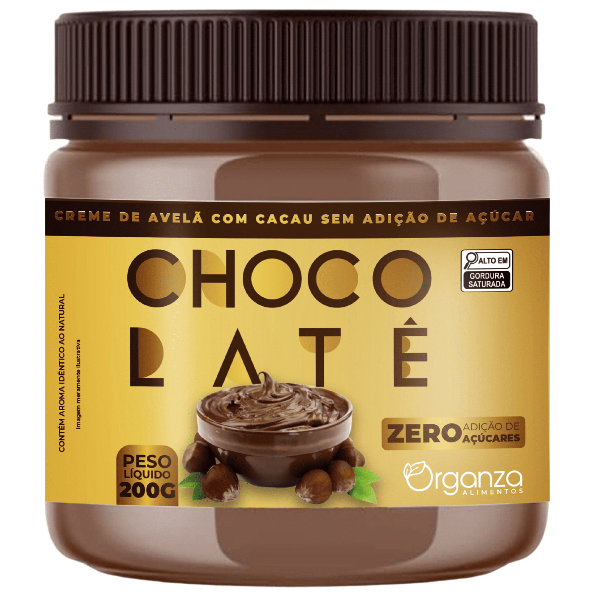 Creme de Avelã Chocolatê Zero Açúcar 200g – Sabor Rico e Sem Culpa