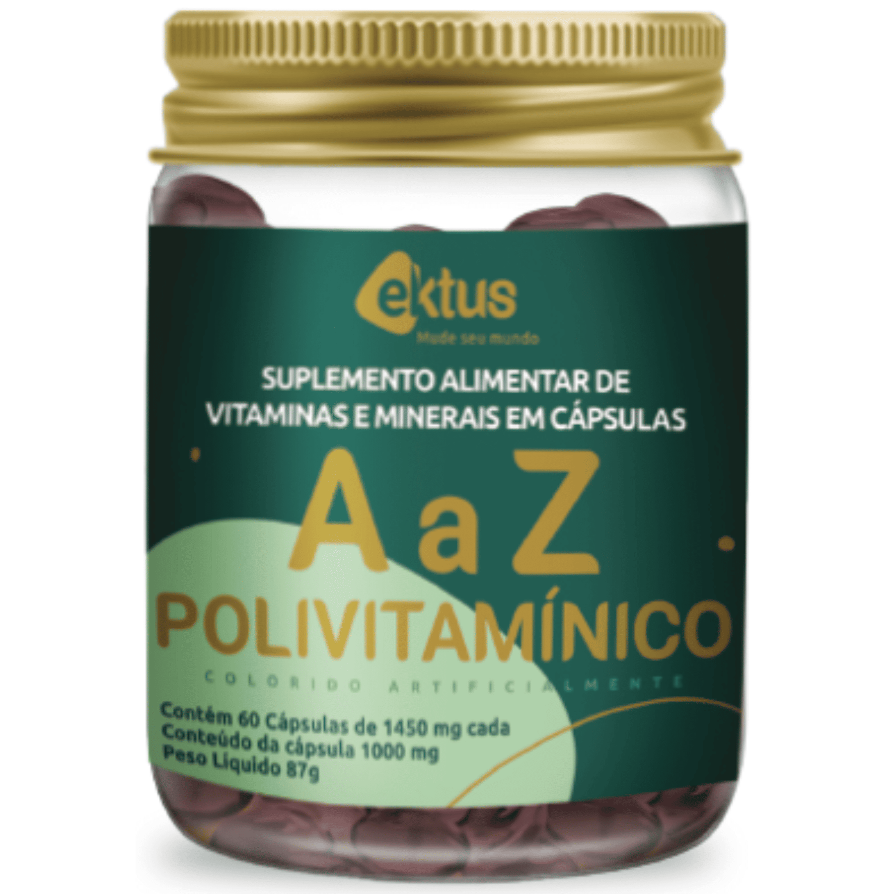 A a Z Polivitamínico Ektus - 60 cápsulas
