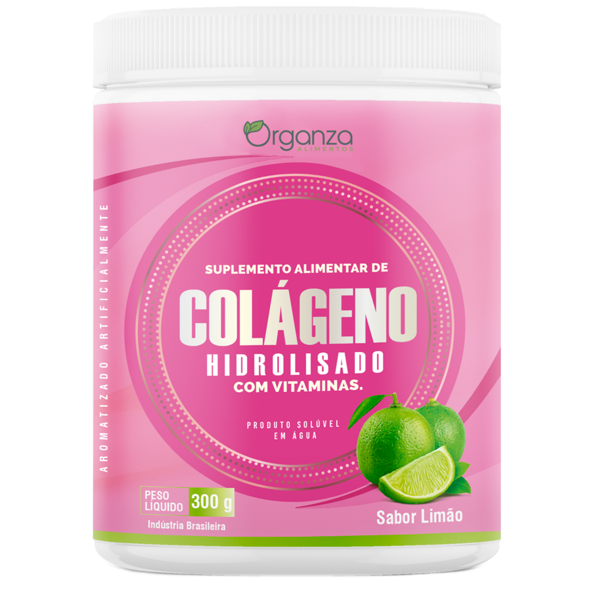 Colágeno em Pó ORGANZA 300g – Suplemento para Pele, Unhas e Cabelos