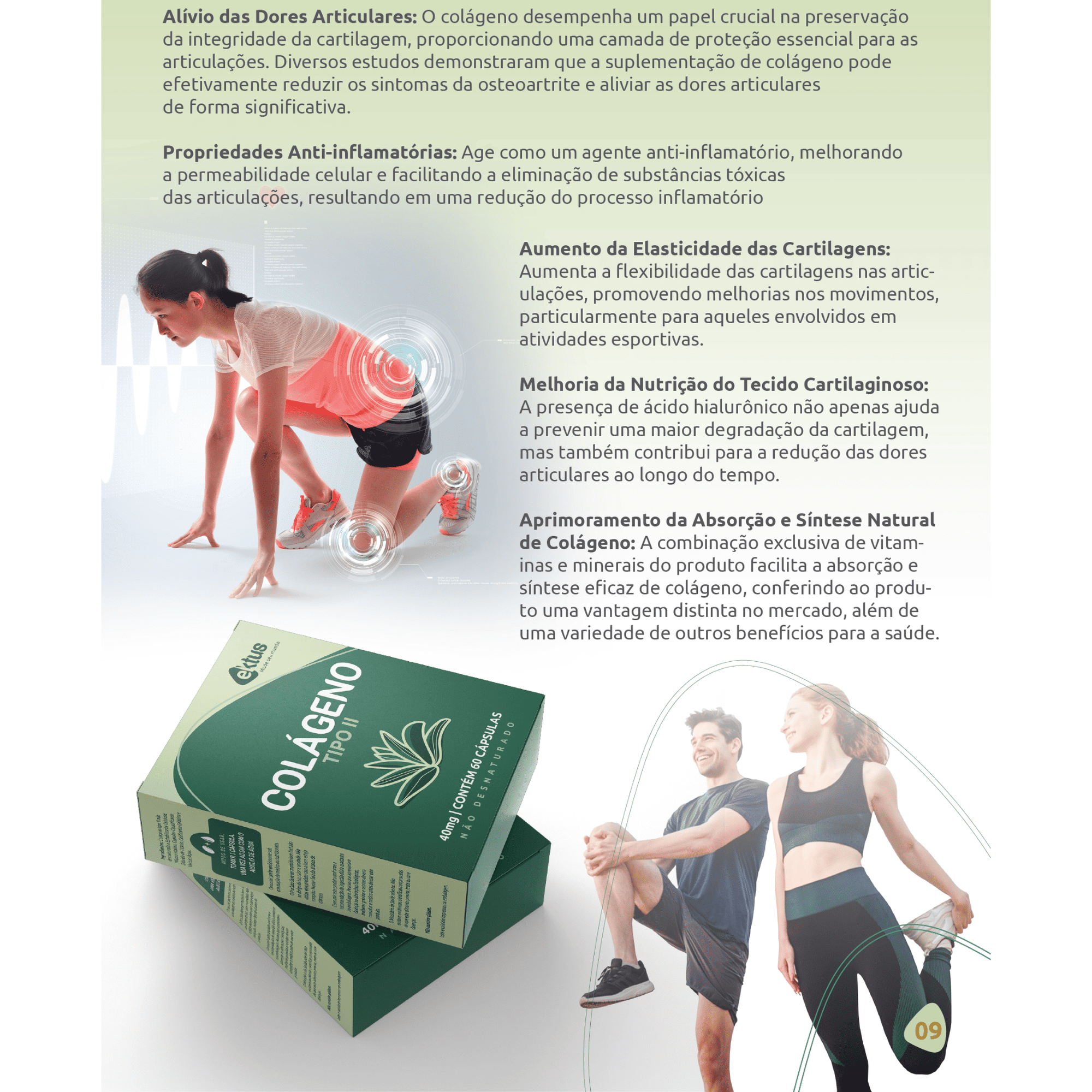 Colágeno Tipo II Ektus 60 Cápsulas – Suporte Articular com Colágeno Não Desnaturado