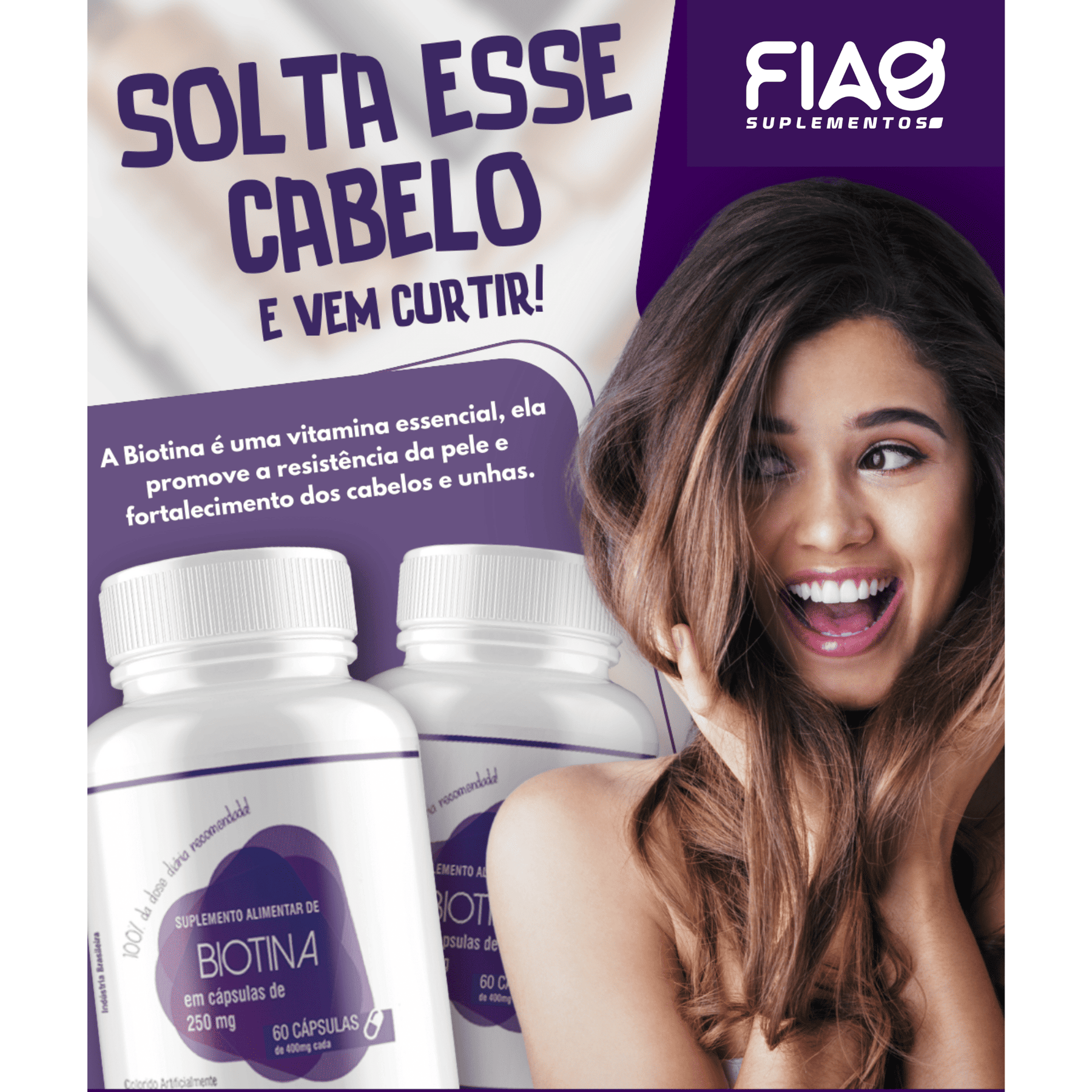 Biotina - 60 cápsulas