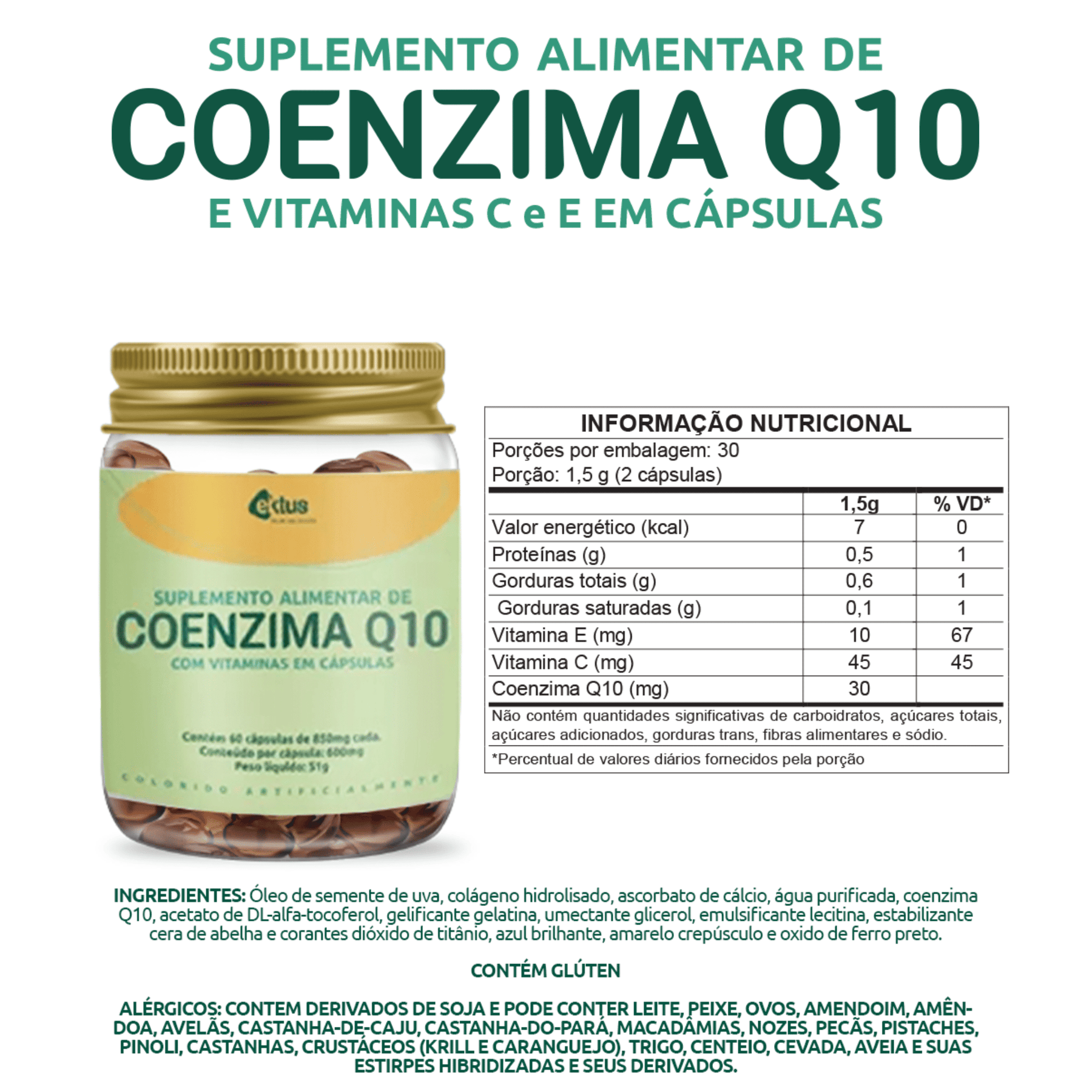 Coenzima Q10 - 60 Capsulas