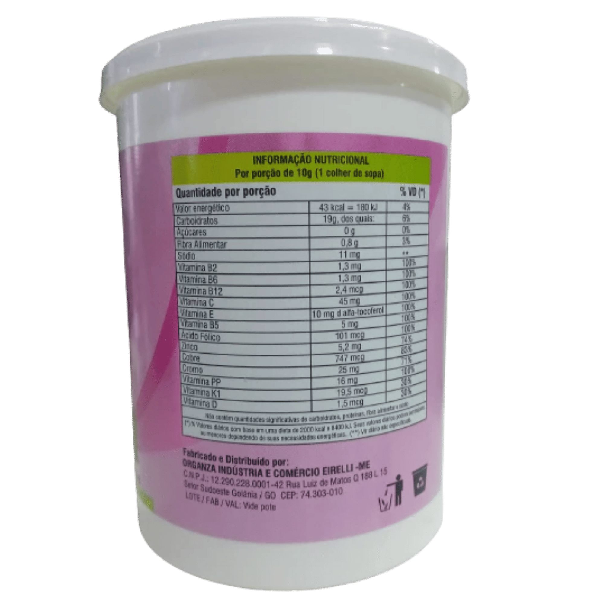 Colágeno em Pó ORGANZA 300g – Suplemento para Pele, Unhas e Cabelos