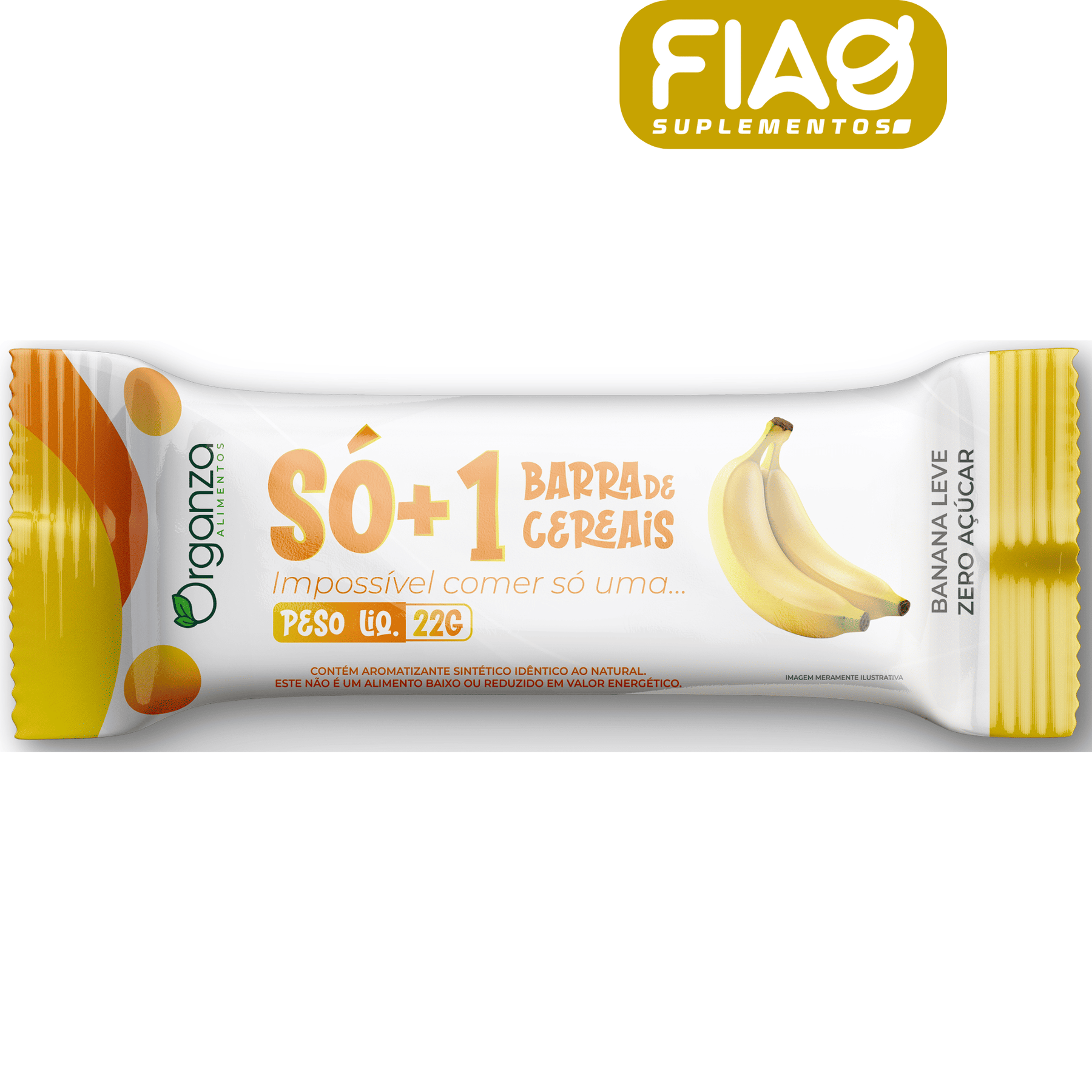 SÓ+1 Barrinha de Cereais Banana – Leve em Açúcares – Display 24 Unidades