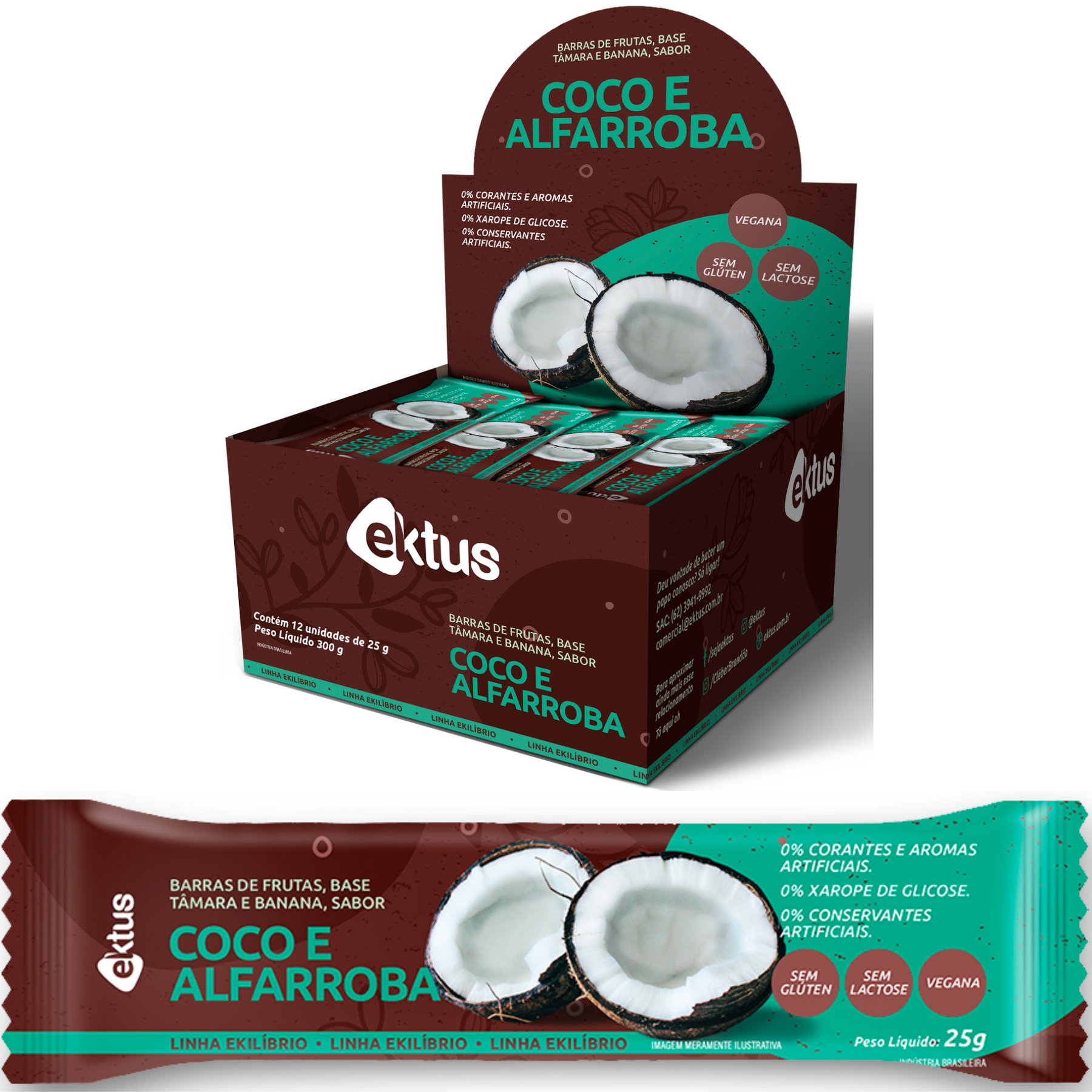 Barrinhas de Frutas Naturais Ektus – 3 Sabores