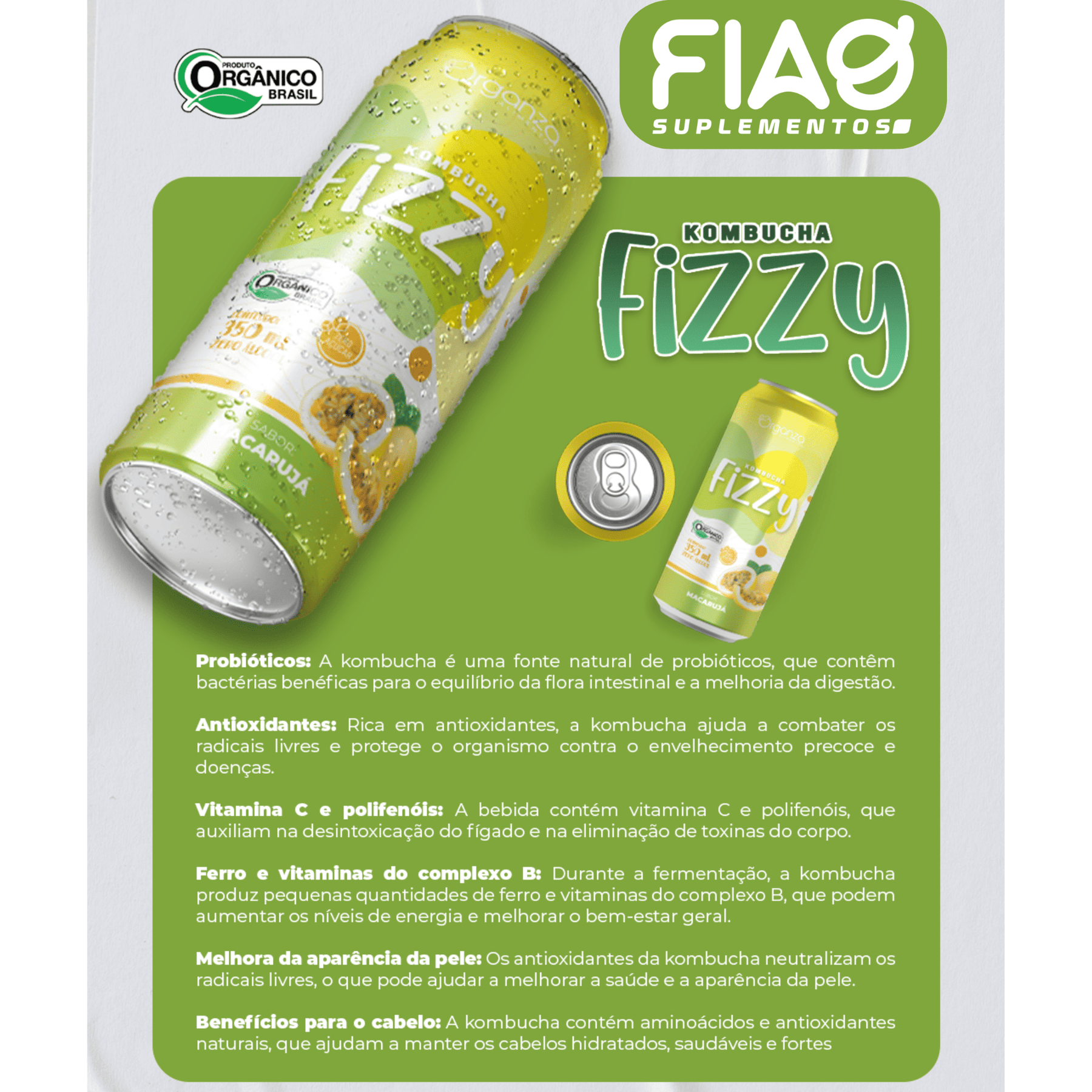 Kombucha Fizzy Maracujá - 350ml