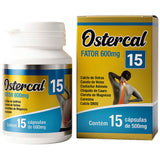 Ostercal Fator 600mg | Cálcio de Ostras + Magnésio & Plantas – Suporte Articular e Ósseo – 15 cápsulas