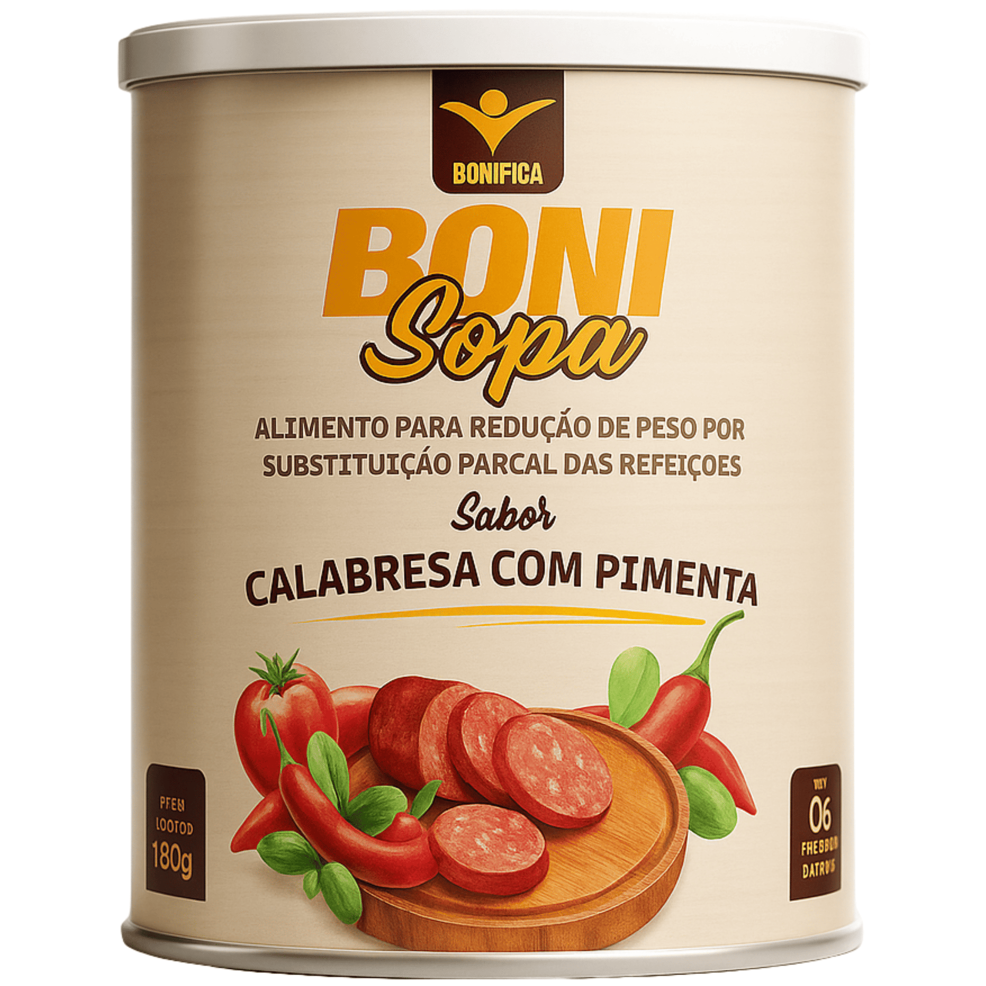 Boni Sopa Bonifica – Calabresa com Pimenta – 115g – Substituição de Refeição Nutritiva e Saborosa