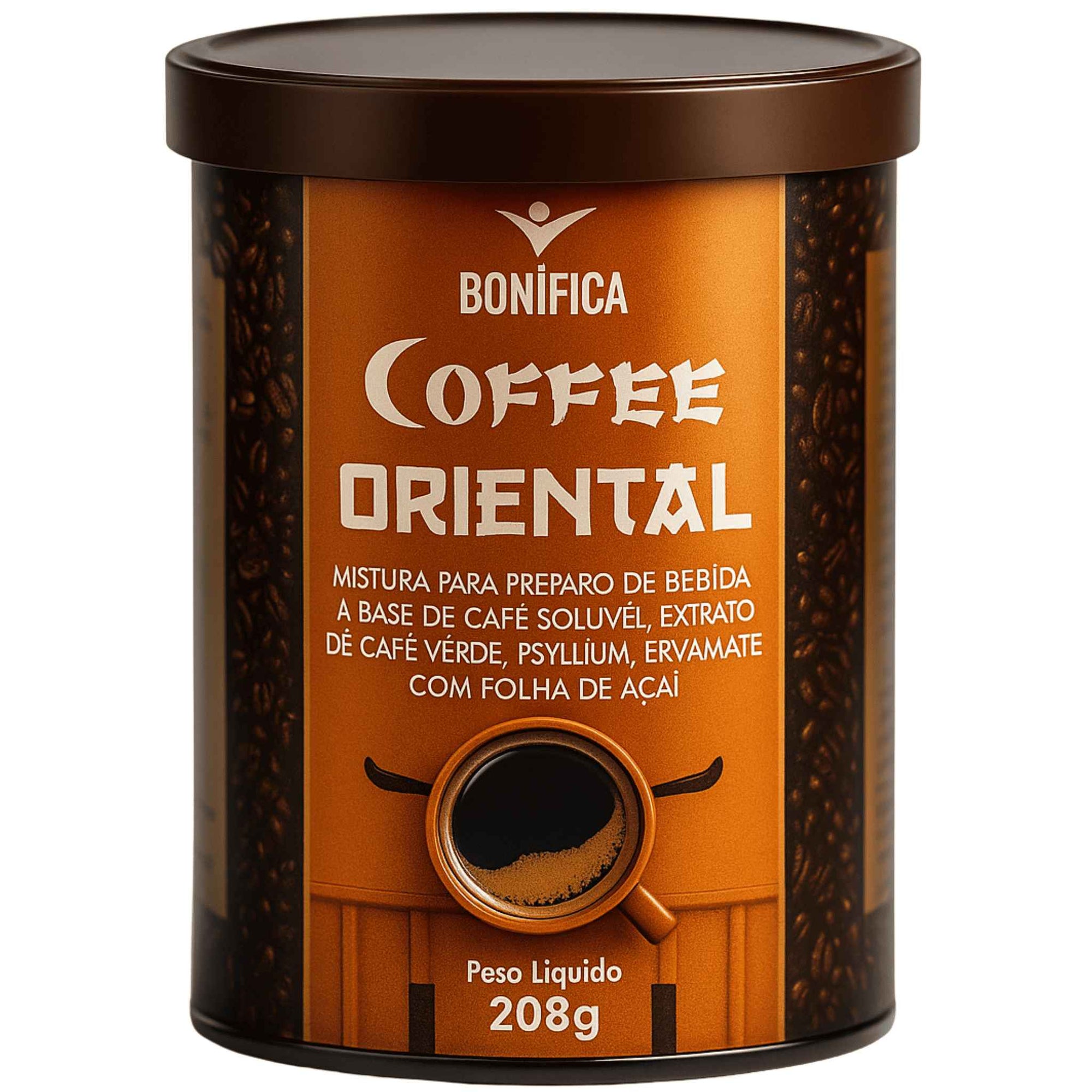 Coffee Oriental Bonifica – 208g – Café Solúvel com Erva-Mate e Colágeno – Energia e Bem-Estar