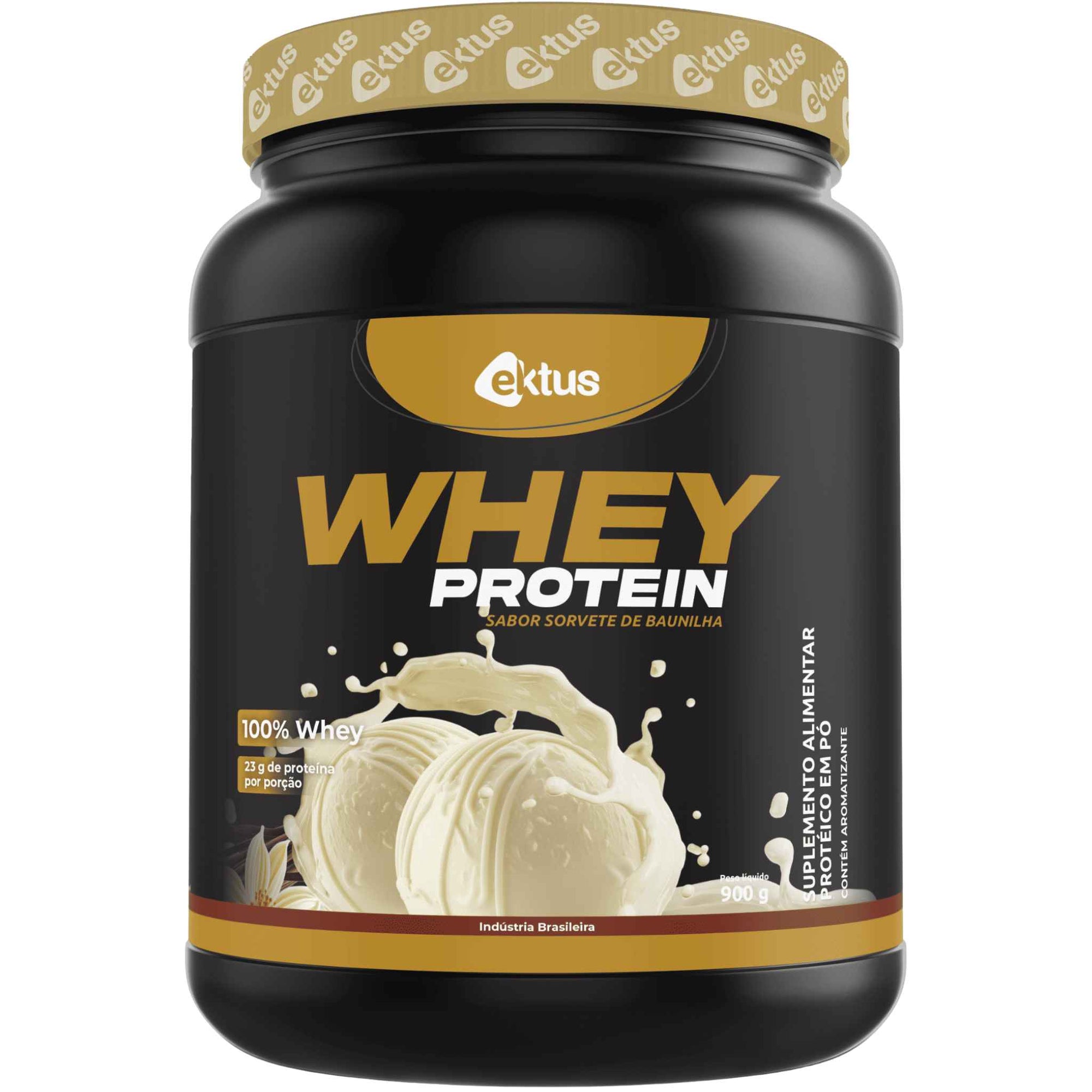 Whey Protein Sabor Baunilha 900g – Suplemento Proteico