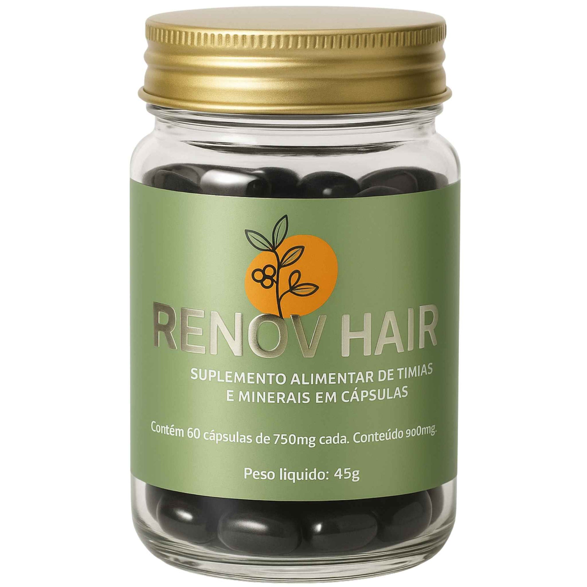 Renov Hair Ektus 60 Cápsulas – Suplemento Capilar com Biotina