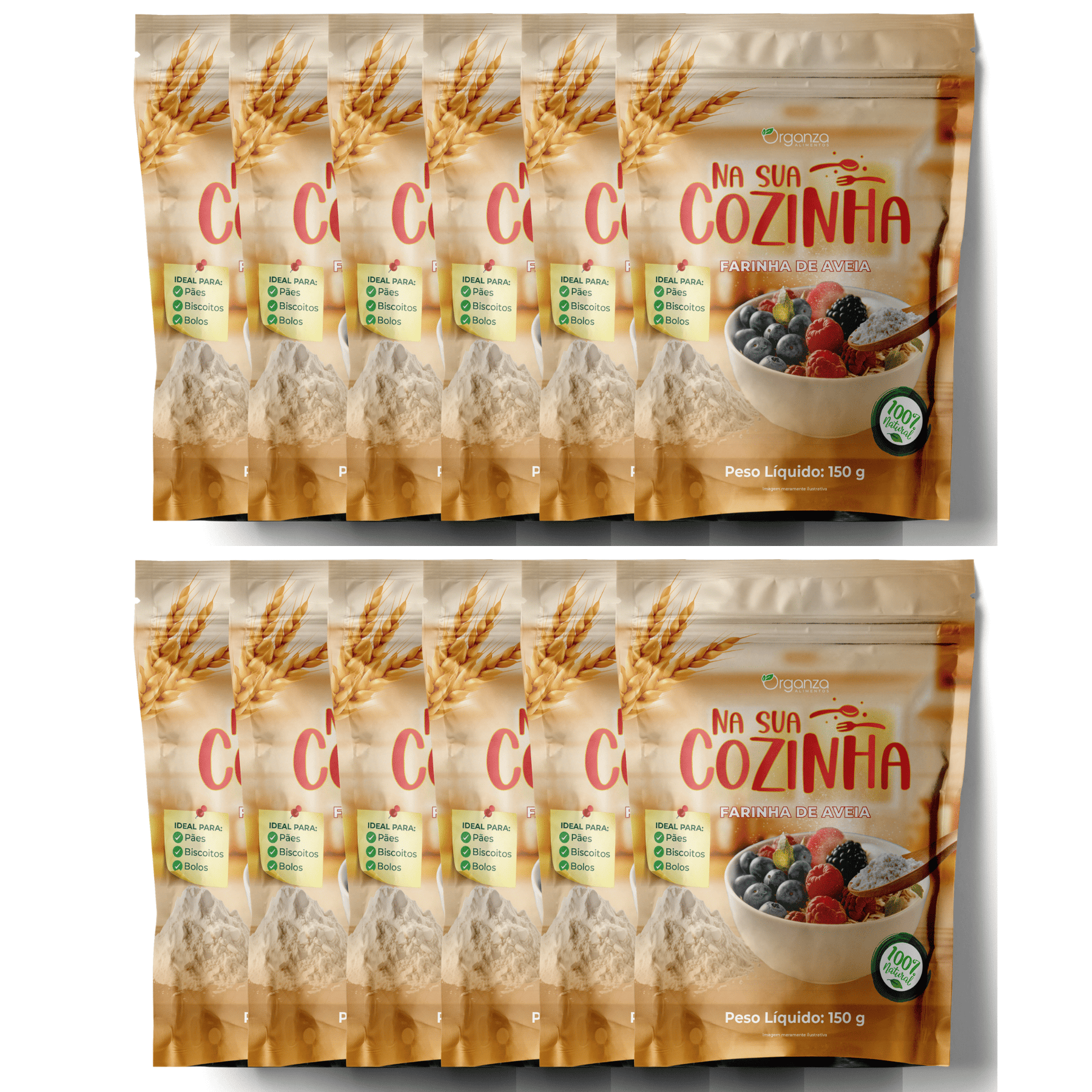 Farinha de Aveia 150gr - ORGANZA