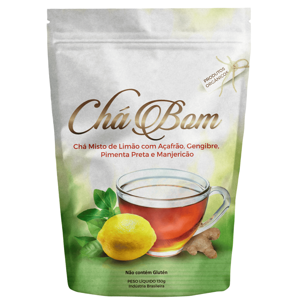 Chá Bom – 130g (Limão, Açafrão, Gengibre, Pimenta Preta e Manjericão)