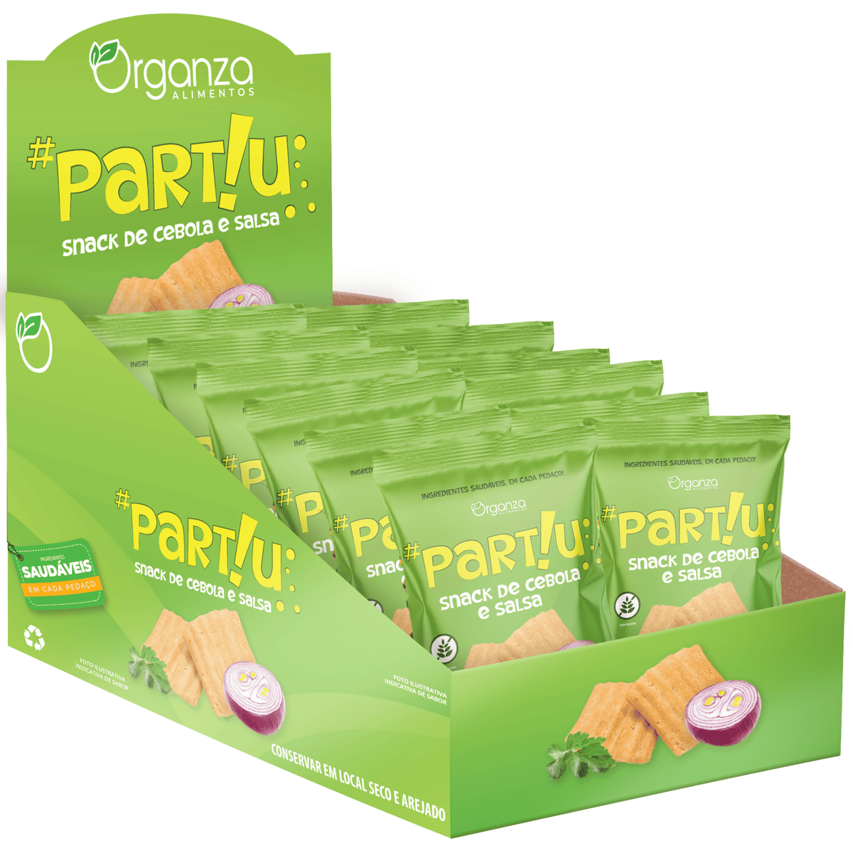 Snack de Cebola e Salsa Partiu - 30gr c/ 14 unidades