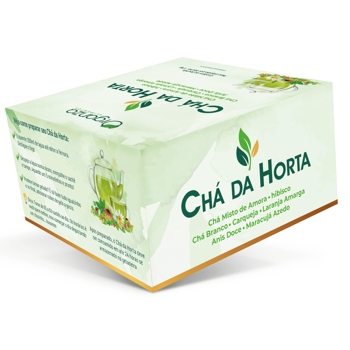Chá da Horta Caixa com - 64 Sachês - ORGANZA