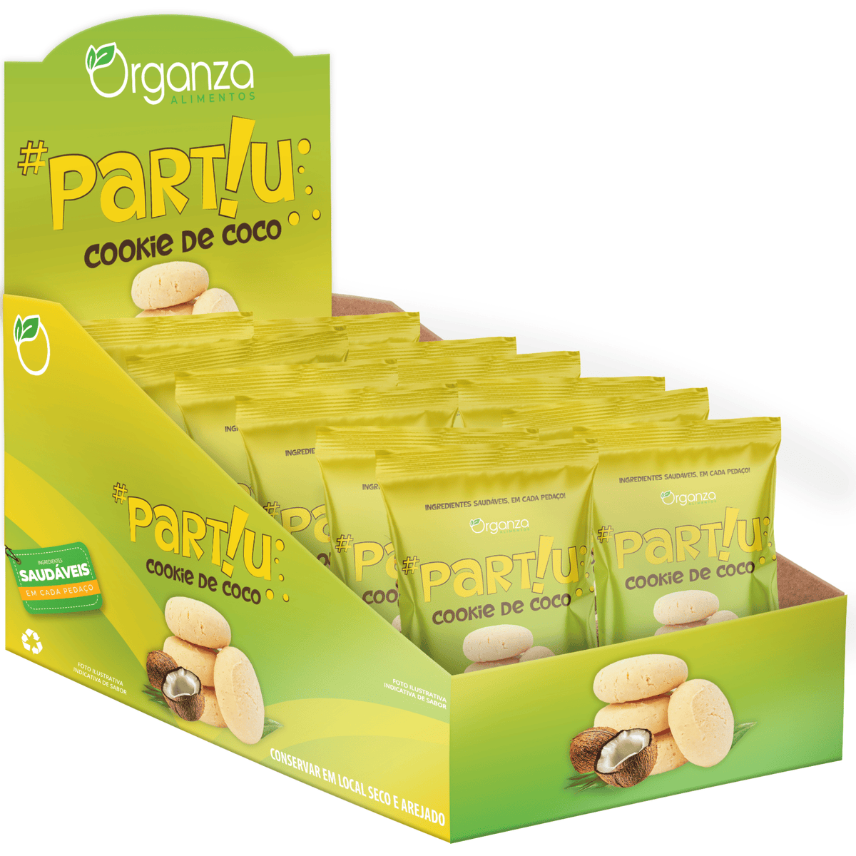 Cookie de Coco Partiu - 30gr c/ 14 unidades
