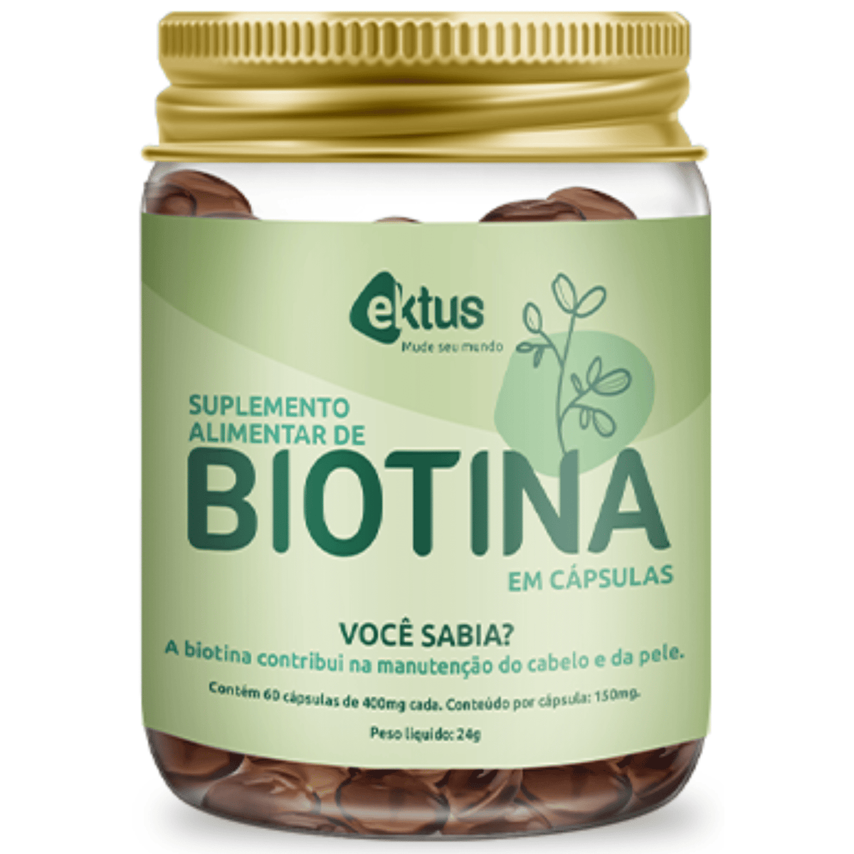 Biotina Ektus – 60 cápsulas de 400mg