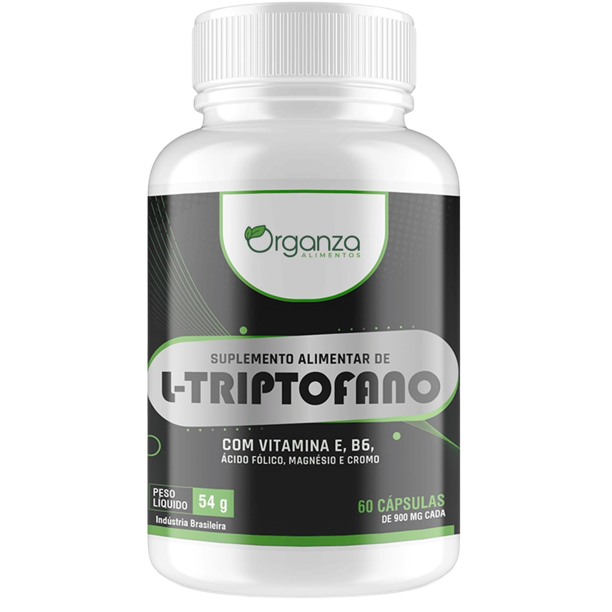 L-Triptofano com Vitaminas – Organza 60 Cápsulas para Controle do Apetite