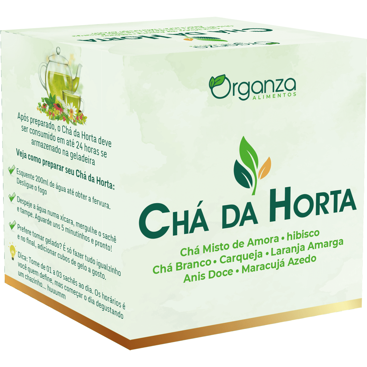 Chá da Horta Caixa com - 15 Sachês - ORGANZA