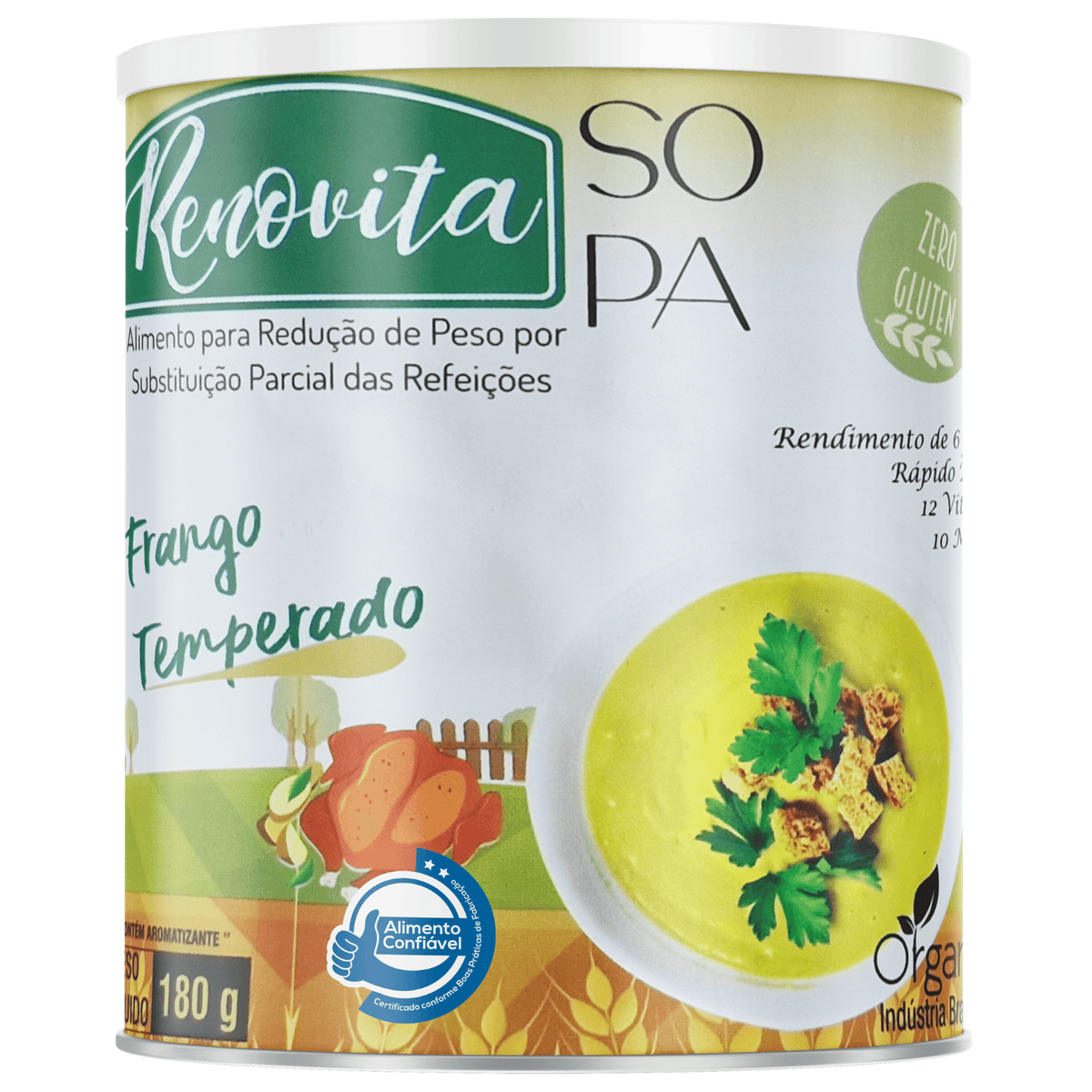 Renovita Sopa Frango Temperado - 180gr