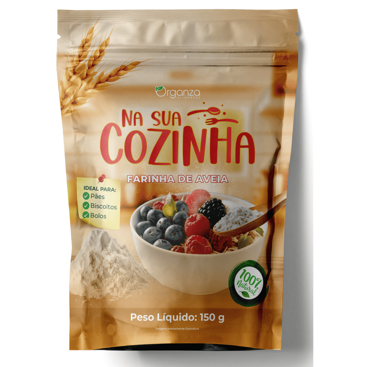 Farinha de Aveia 150gr - ORGANZA