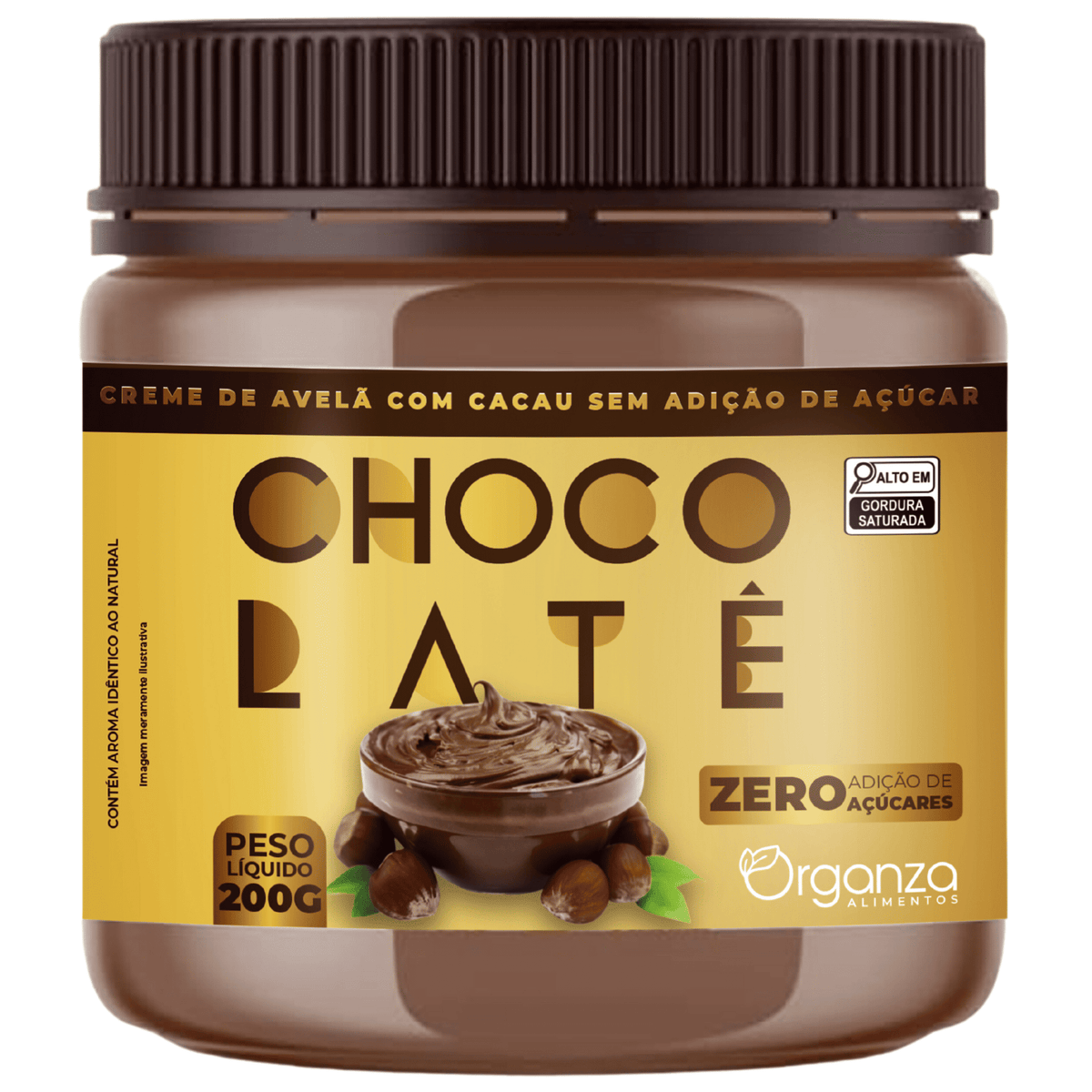 Creme de Avelã Chocolatê Zero Açúcar - 200gr