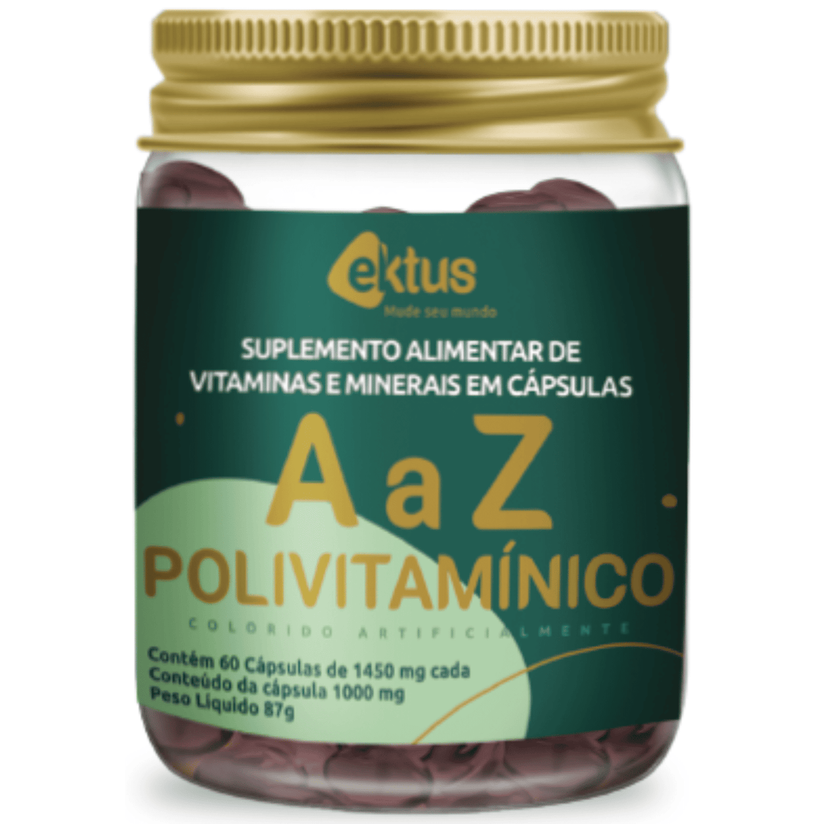 A a Z Polivitamínico Ektus - 60 cápsulas
