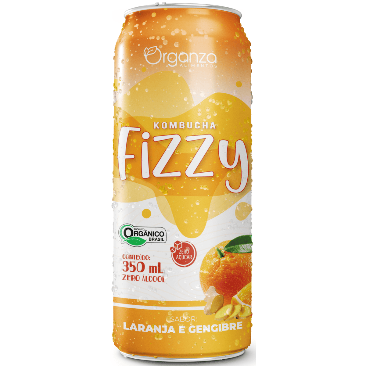 Kombucha Fizzy Laranja & Gengibre –350ml