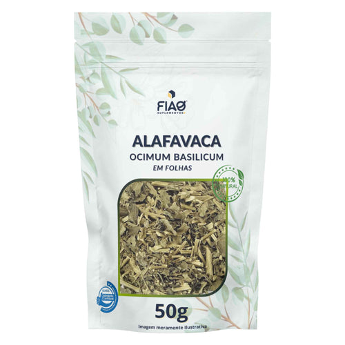 Alfavaca em Folhas - 50gr – Aroma, Sabor e Bem-Estar Natural