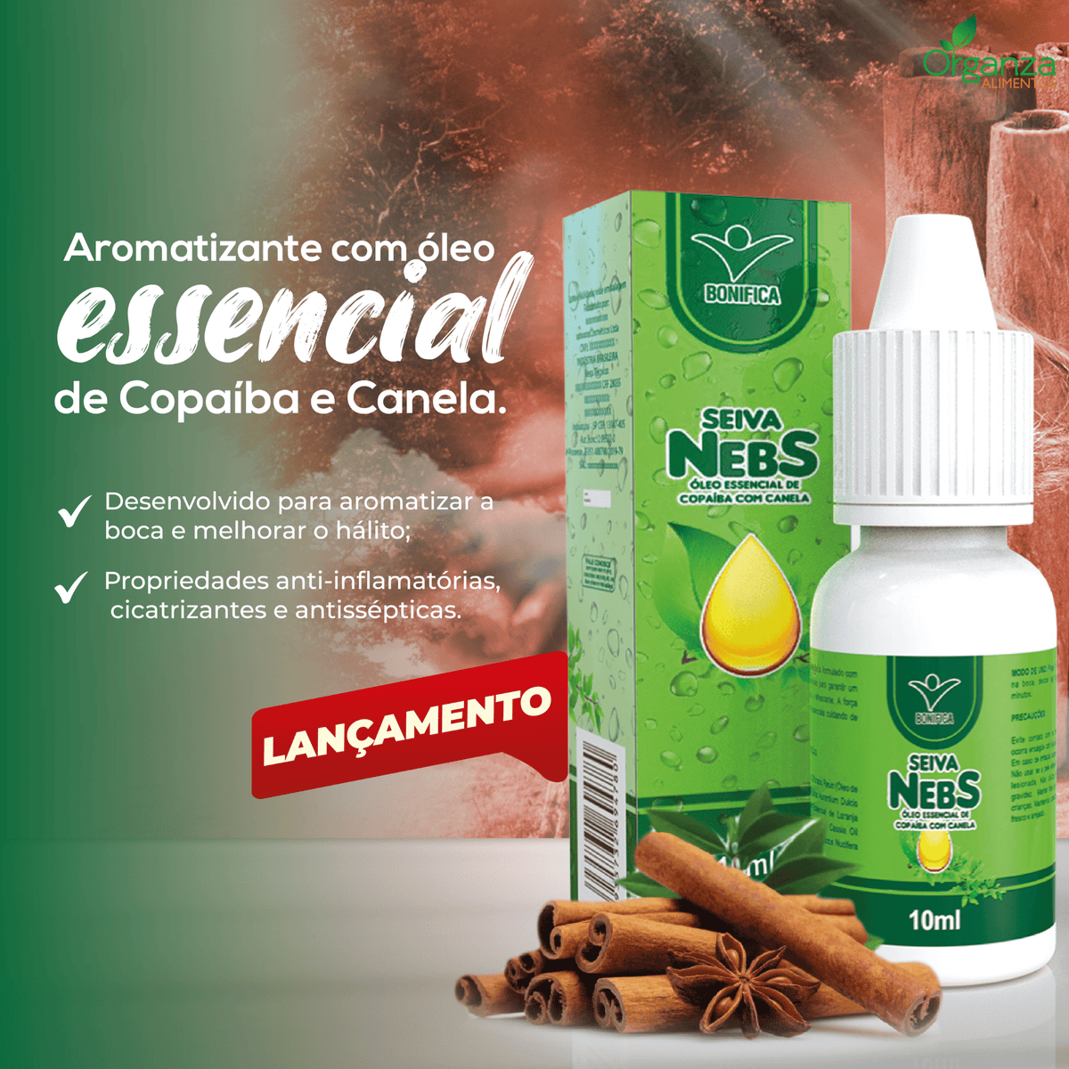 Seiva Nebs - Aromatizante Bucal - 10ml - Bonifica