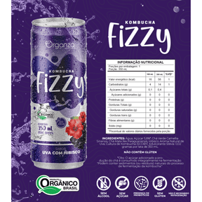 Kombucha Fizzy Uva & Hibisco - 350ml