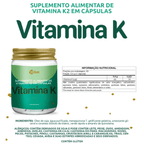 Vitamina K – Organza 60 Cápsulas para Fixação de Cálcio nos Ossos