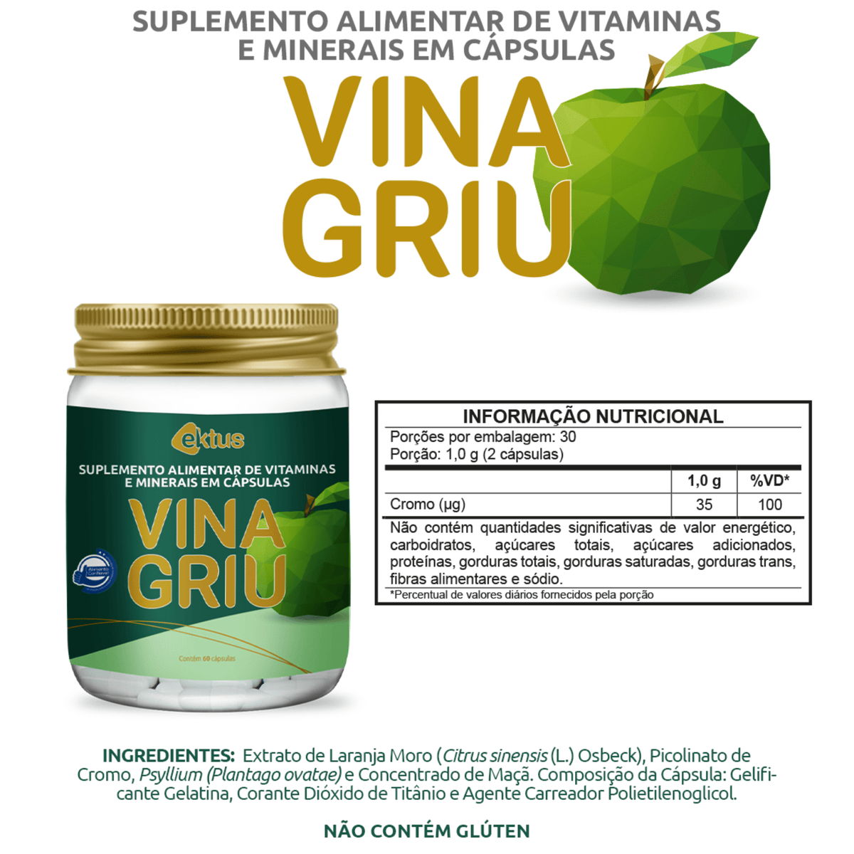 Vinagriu – 60 cápsulas