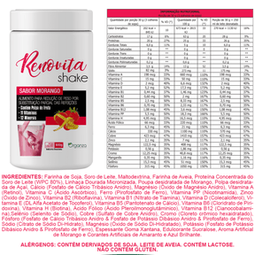 Renovita Shake Morango - 600gr