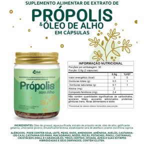 Própolis com Alho Ektus– 60 cápsulas de 400mg