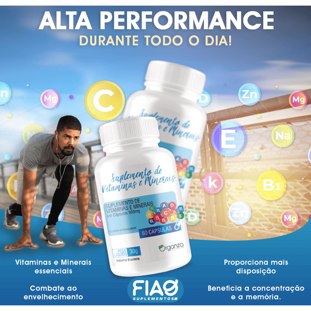 Multivitamínico Completo ORGANZA – 60 Cápsulas