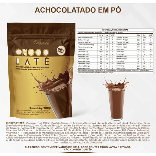 Achocolatado Zero Açúcar 200g – 90% Cacau com Sabor Intenso