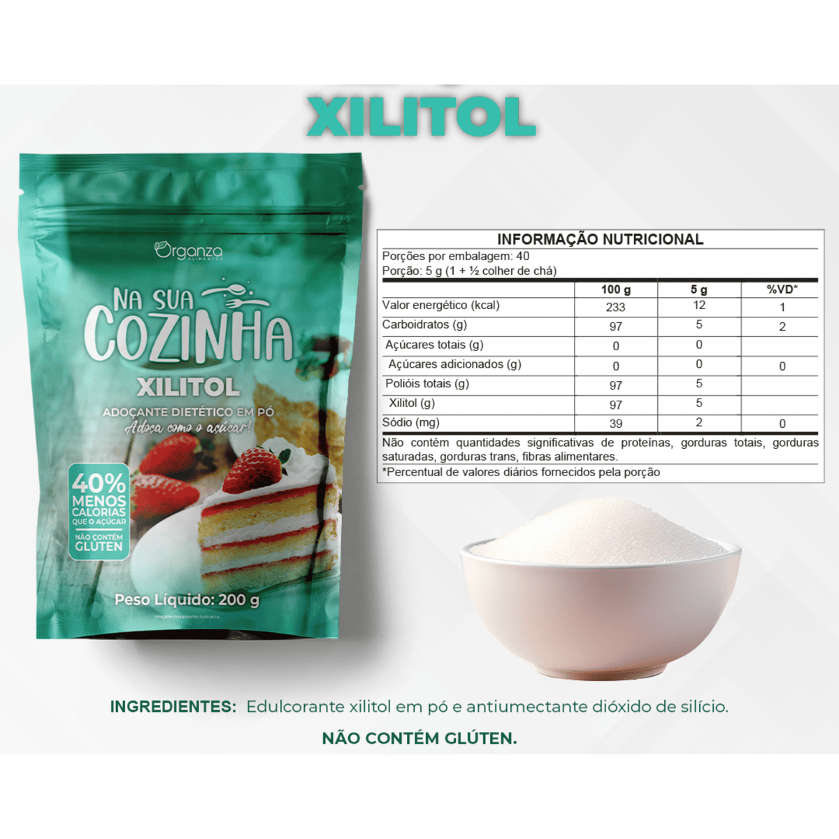 Xilitol Organza - 200gr