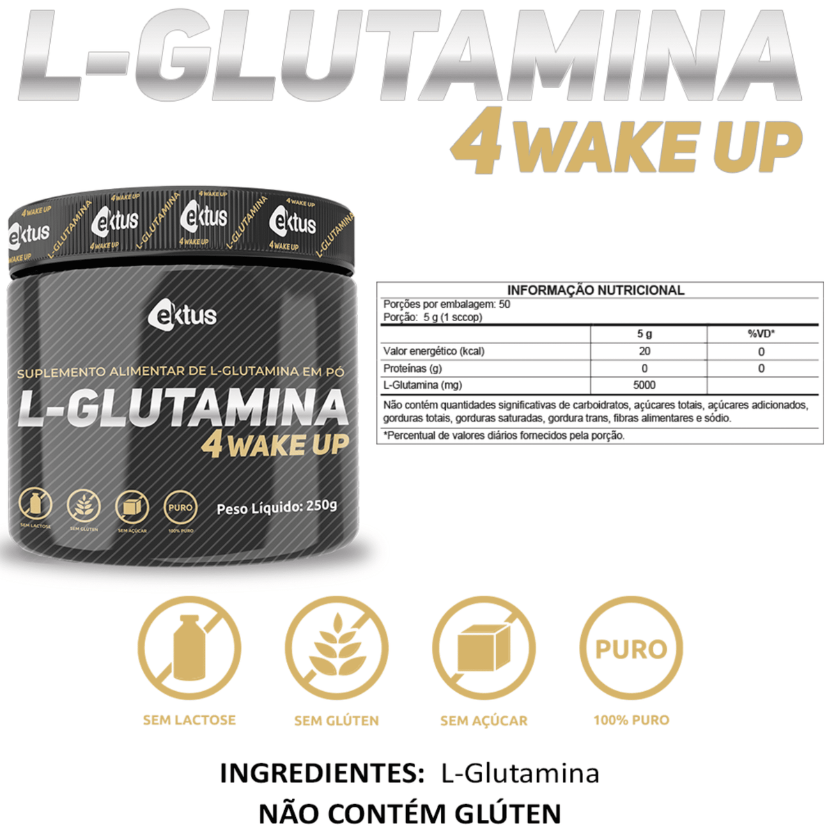 L-Glutamina 4 Wake UP – 250gr
