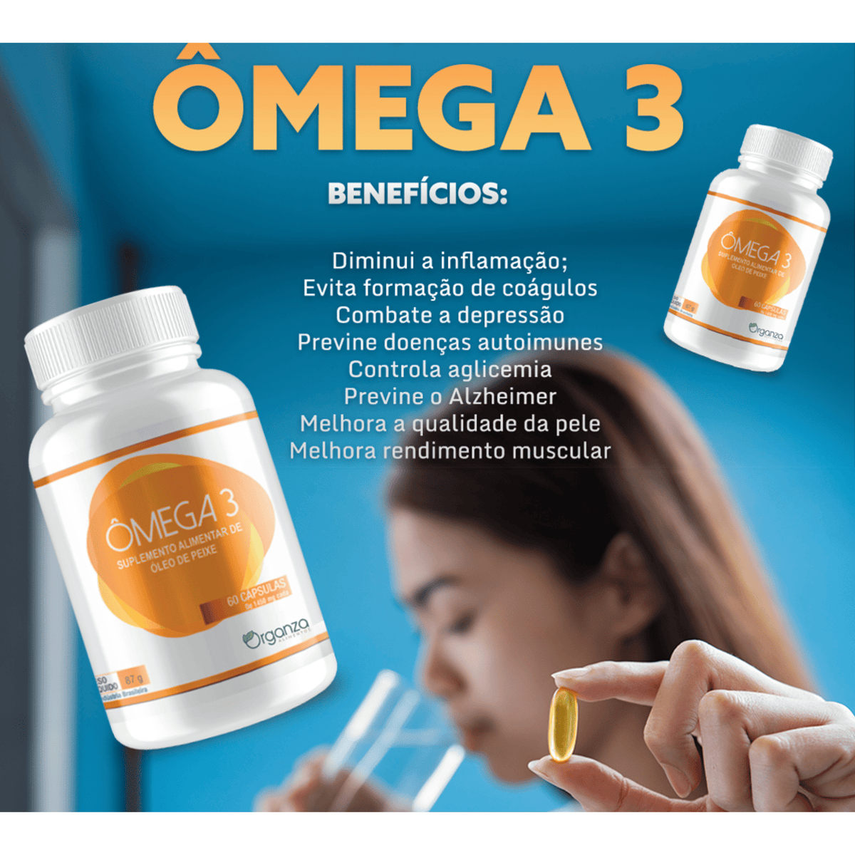 Ômega 3 - 60 cápsulas