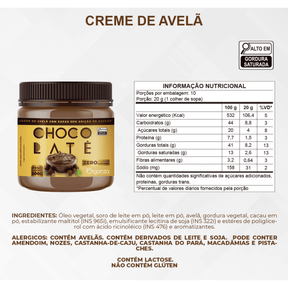 Creme de Avelã Chocolatê Zero Açúcar - 200gr