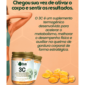 3C Ektus – Cártamo, Coco e Chia - 60 cápsulas