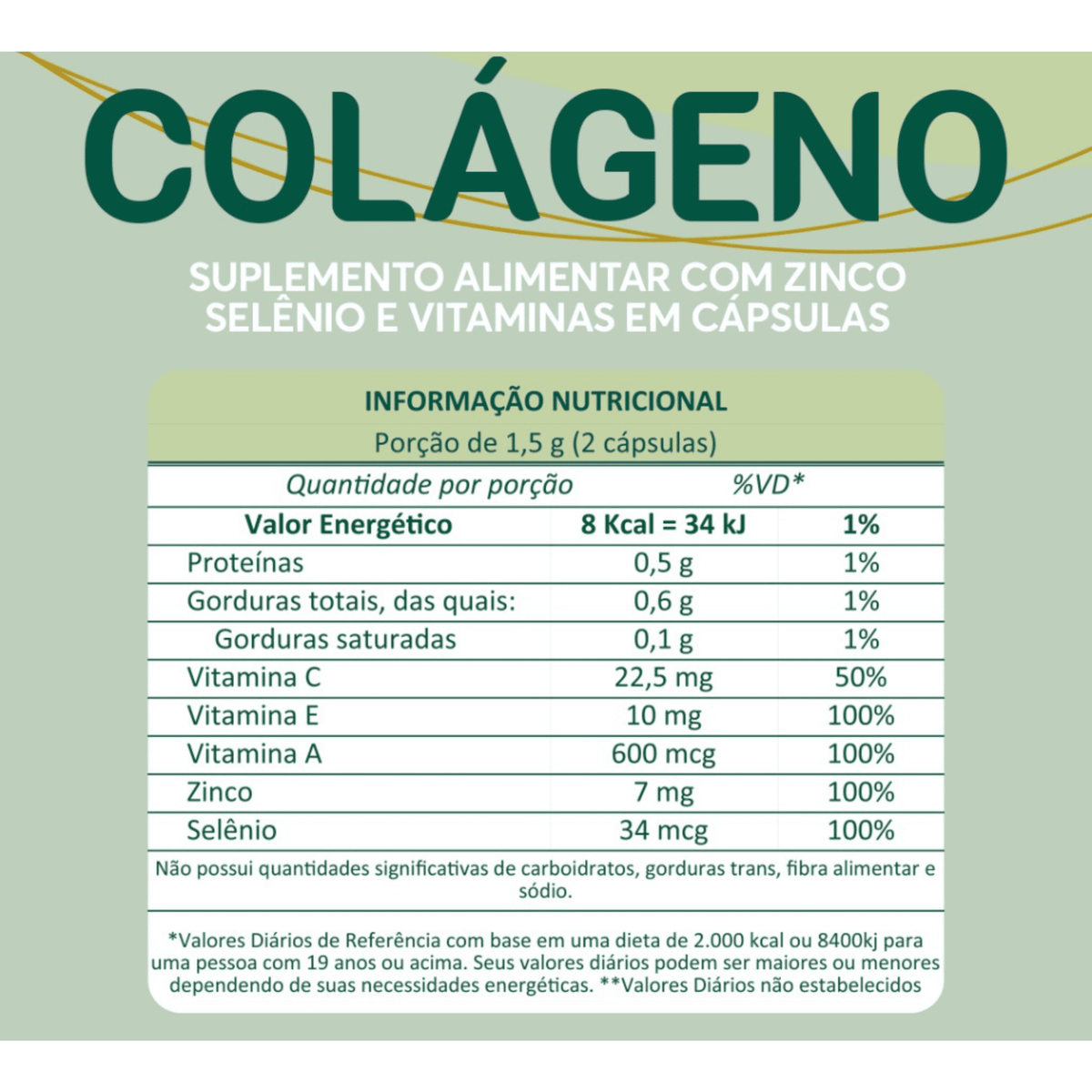 Colágeno com Vitaminas Ektus – 60 cápsulas