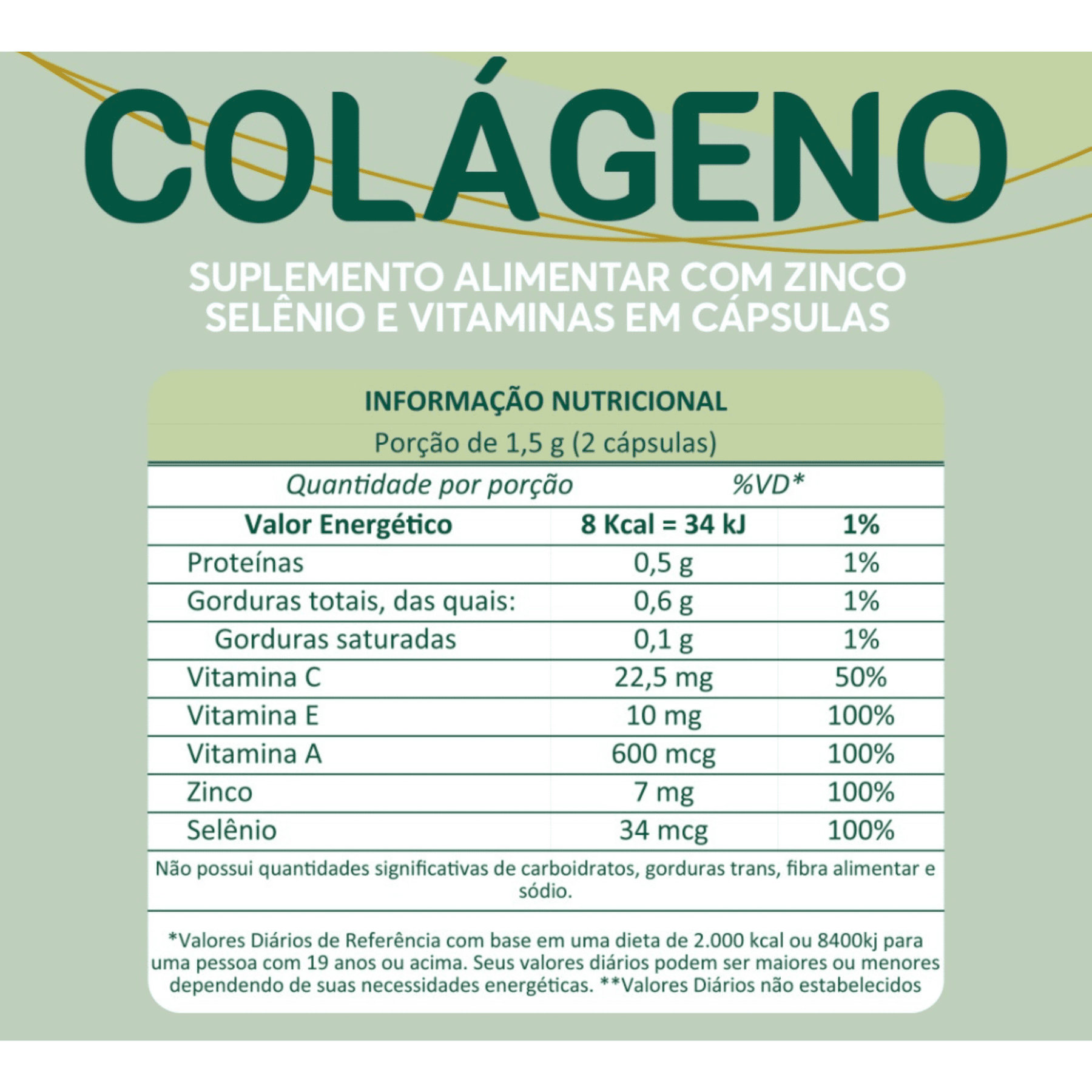 Colágeno com Vitaminas Ektus – 60 cápsulas