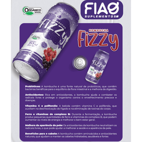 Kombucha Fizzy Uva & Hibisco - 350ml
