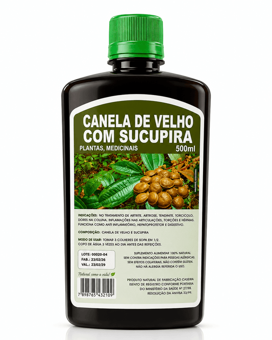 Canela de Velho com Sucupira 500ml – Composto de Ingredientes Vegetais
