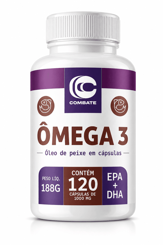 Ômega 3 Combate 120 Cápsulas – Óleo de Peixe com EPA e DHA
